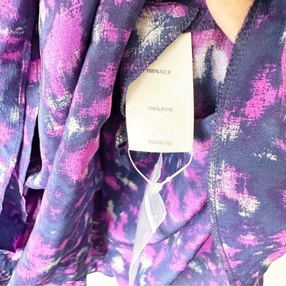 Rebecca Taylor Purple Silk Halter Dress Size 2 - Picture 6 of 8